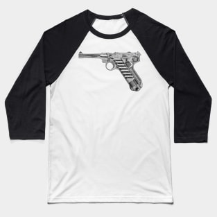 Luger Diagram (black) Baseball T-Shirt